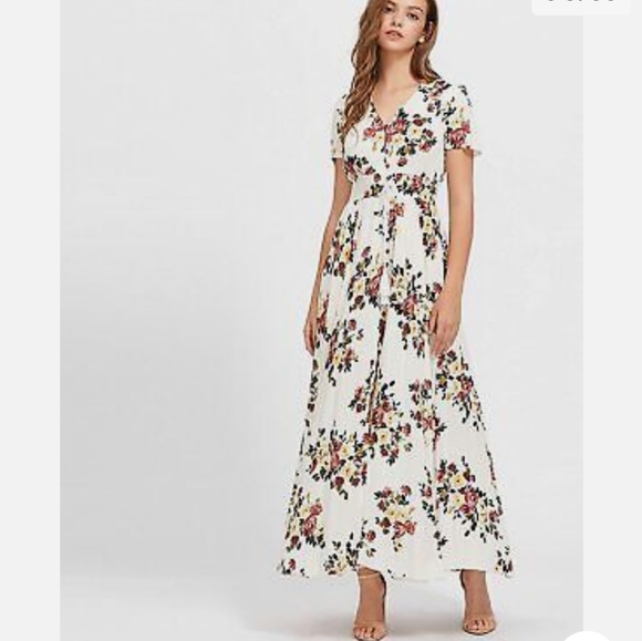 Dresses | Milumia Women Button Up Floral Print Party Split Flowy Maxi 